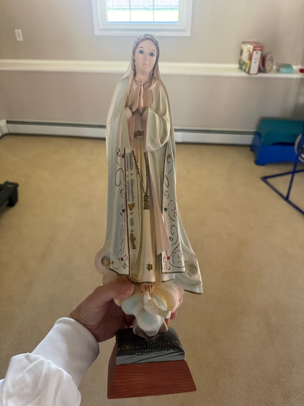 Vintage our lady of Fatima religious statue